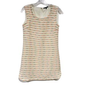 QUINN Sleeveless Tweed Sheath Dress